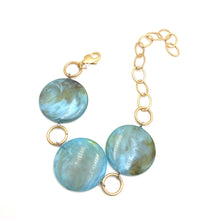 Load image into Gallery viewer, Ice Blue Marbled Stations Bracelet