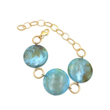 Load image into Gallery viewer, Ice Blue Marbled Stations Bracelet