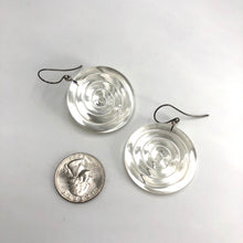 Load image into Gallery viewer, Clear &amp; Glow Spiral Drop Earrings