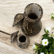 Load image into Gallery viewer, Forest Whimsy Hand-Carved Wooden Mushroom Duo