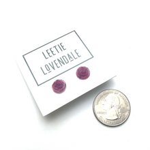 Load image into Gallery viewer, Violet Opal Rose Stud Earrings