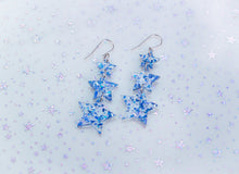 Load image into Gallery viewer, Midnight Blue Confetti Stars Taylor Swift Earrings