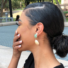 Load image into Gallery viewer, Cranberry Aura Glow Jelly Bean Earrings