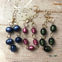 Load image into Gallery viewer, Sapphire Blue Moonglow &amp; Gold Bubble Stations Bracelet