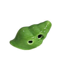 Load image into Gallery viewer, Handcrafted Green Seashell Ceramic Ocarina – Musical Instrument