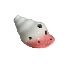Load image into Gallery viewer, Handcrafted Pink Seashell Ceramic Ocarina – Musical Instrument