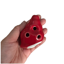 Load image into Gallery viewer, Handcrafted Red Seashell Ceramic Ocarina – Musical Instrument