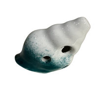 Load image into Gallery viewer, Handcrafted Ocean Seashell Ceramic Ocarina – Musical Instrument