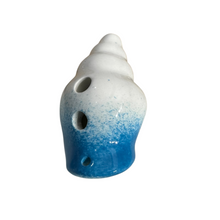 Load image into Gallery viewer, Handcrafted Sky Seashell Ceramic Ocarina – Musical Instrument