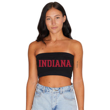 Load image into Gallery viewer, Indiana Hoosiers Black Bandeau Top