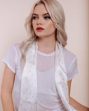 Load image into Gallery viewer, The Thunders: White - Skinny Scarf