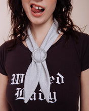 Load image into Gallery viewer, Silver Glitzy Scarf Slide