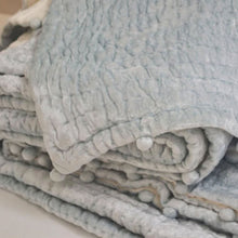 Load image into Gallery viewer, Icy Blue Velvet Cotton Quilt