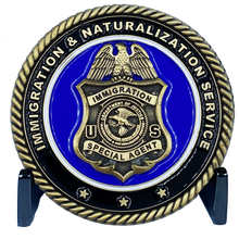 Load image into Gallery viewer, DL2-14 Immigration and Naturalization Service INS &amp; Legacy DOJ Challenge Coin Special Agent not CBP