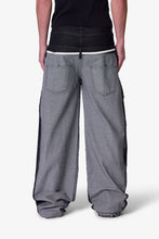 Load image into Gallery viewer, Inside Out Slip off Denim - Washed Black