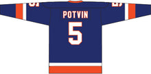 Load image into Gallery viewer, Denis Potvin New York Islanders Mitchell &amp; Ness 1982 Captain Patch Blue Line Player Jersey