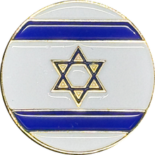 Load image into Gallery viewer, PBX-008-5 Israel pin Israeli flag round