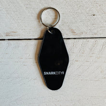 Load image into Gallery viewer, It's Better To Arrive Late, Than To Arrive Ugly Keychain in Black and White