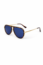 Load image into Gallery viewer, Ivy Luxe - Blue Tangle-Free Round Aviator Sunglasses