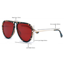 Load image into Gallery viewer, Ivy Luxe - Red Tangle-Free Round Aviator Sunglasses