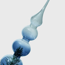 Load image into Gallery viewer, Glass bubble tree topper, navy and grey