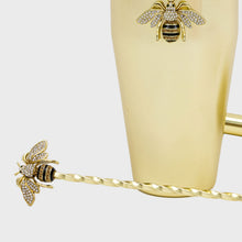 Load image into Gallery viewer, Stripey bee cocktail shaker set