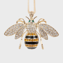 Load image into Gallery viewer, Stripey bee hanging ornament