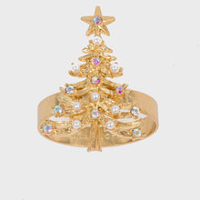 Load image into Gallery viewer, Christmas tree skinny napkin rings, set of four