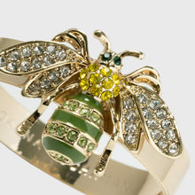 Load image into Gallery viewer, Skinny stripey bee napkin rings, green, set of four