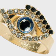 Load image into Gallery viewer, Skinny evil eye napkin rings, set of four
