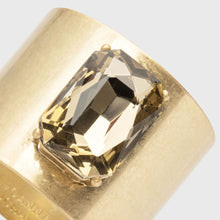 Load image into Gallery viewer, Single gem napkin rings, topaz, set of two