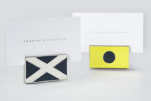 Load image into Gallery viewer, Nautical flag placecard holders, navy, set of four