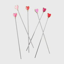 Load image into Gallery viewer, Heart swizzle sticks