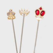 Load image into Gallery viewer, Crown swizzle sticks