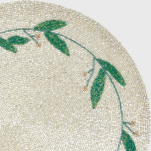 Load image into Gallery viewer, Mistletoe hand beaded placemat