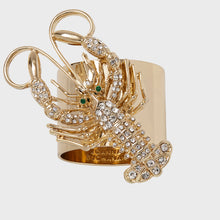 Load image into Gallery viewer, Sparkle lobster napkin rings, set of two