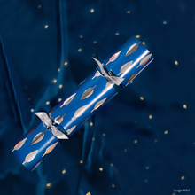 Load image into Gallery viewer, Luxury celebration crackers, navy with silver, set of six