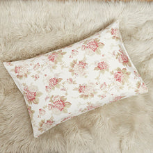 Load image into Gallery viewer, DaDa Bedding Hint of Mint Dainty Cottage Floral Roses Cotton Flat Sheet Only w/ Pillow Case (3036)