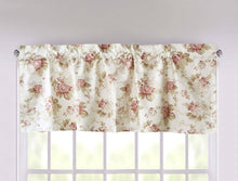 Load image into Gallery viewer, DaDa Bedding Dainty Floral Garden Pastel Roses Cottage Window Curtain Valance - 18" x 52" (3036)