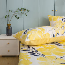 Load image into Gallery viewer, Tache Microfiber Watercolor Tropical Floral Yellow Blue Pillowcase (JHW-841)
