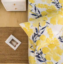 Load image into Gallery viewer, Tache Microfiber Watercolor Tropical Floral Yellow Blue Pillowcase (JHW-841)