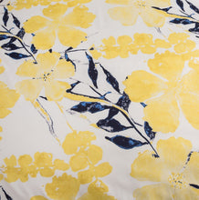 Load image into Gallery viewer, Tache Microfiber Watercolor Tropical Floral Yellow Blue Fitted Sheet / Flat Sheet (JHW-841)