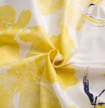 Load image into Gallery viewer, Tache Microfiber Watercolor Tropical Floral Yellow Blue Duvet Cover (JHW-841)