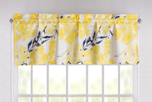Load image into Gallery viewer, Tache Microfiber Watercolor Tropical Floral Yellow Blue Window Treatment Valance (JHW-841)