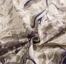 Load image into Gallery viewer, Tache Microfiber Abstract Wispy Leaf Taupe Grey Fitted Sheet / Flat Sheet (JHW-843)