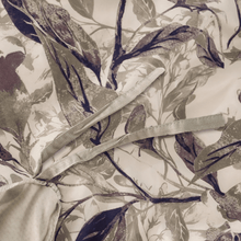 Load image into Gallery viewer, Tache Microfiber Abstract Wispy Leaf Taupe Grey Duvet Cover (JHW-843)