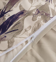 Load image into Gallery viewer, Tache Microfiber Abstract Wispy Leaf Taupe Grey Duvet Cover (JHW-843)