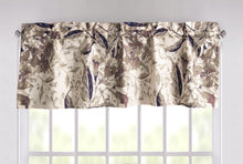 Load image into Gallery viewer, Tache Microfiber Abstract Wispy Leaf Taupe Grey Window Treatment Valance (JHW-843)