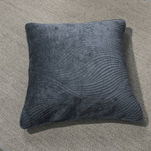 Load image into Gallery viewer, Tache Velvet Dreams Navy Blue Plush Waves Cushion Covers / Euro Sham (JHW-852BL)