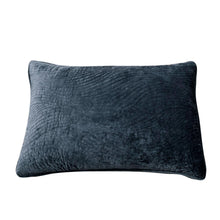 Load image into Gallery viewer, Tache Velvet Dreams Navy Blue Plush Waves Pillow Sham (JHW-852BL)